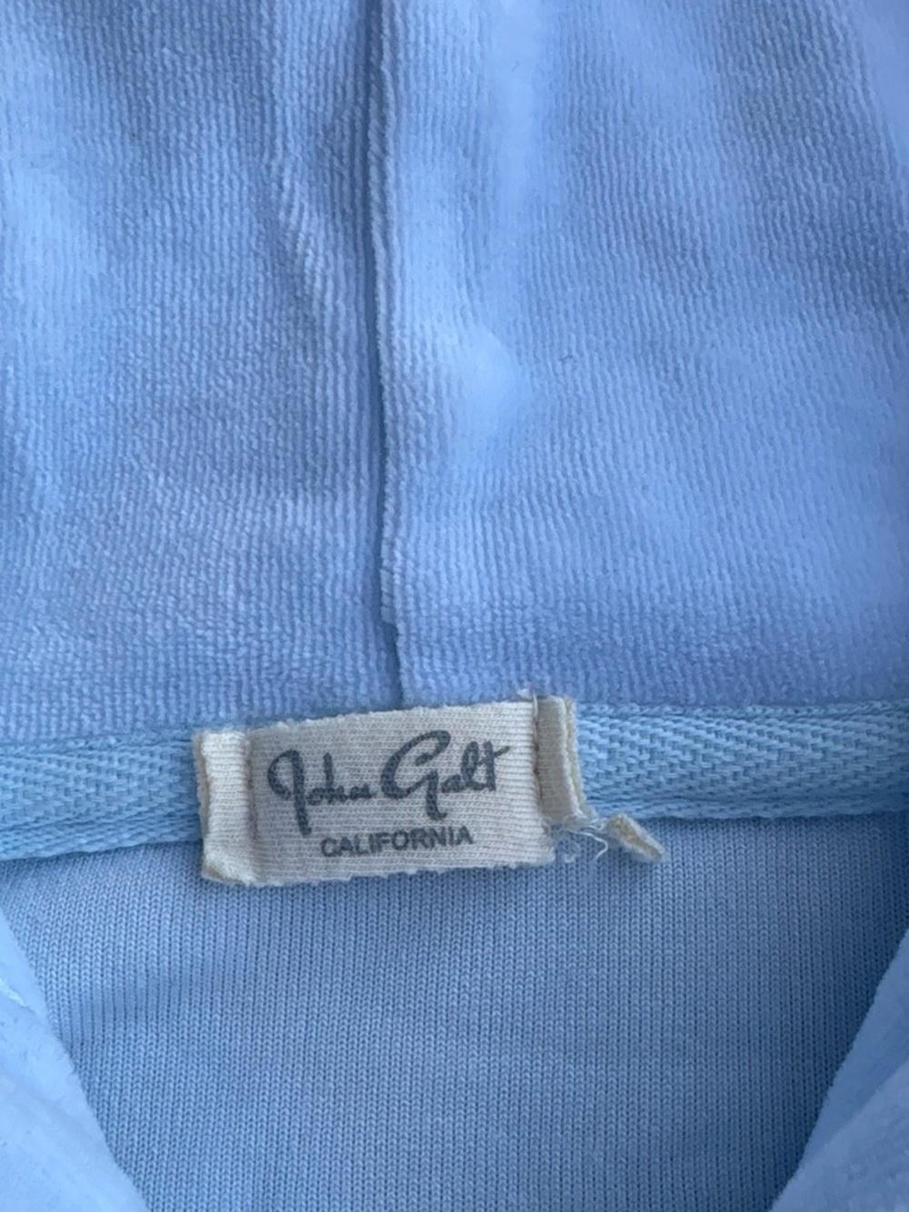 Brandy Melville Light Blue Hooded Zip Sweatshirt - Picture 2 of 2